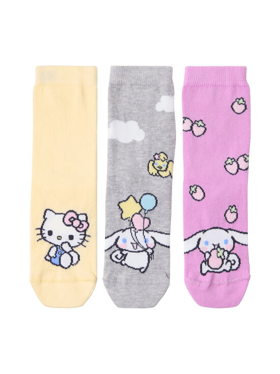 Lindex - Hello Kitty zeķes 3 pāri - 9830 LIGHT YELLOW | Stockmann - photo 1