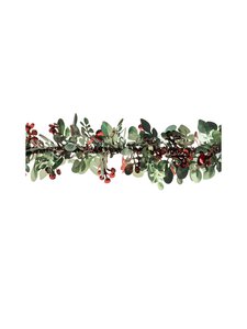 Weiste - Leaf Berry -kuusenpunos 85 mm x 2 m - GREEN/RED | Stockmann