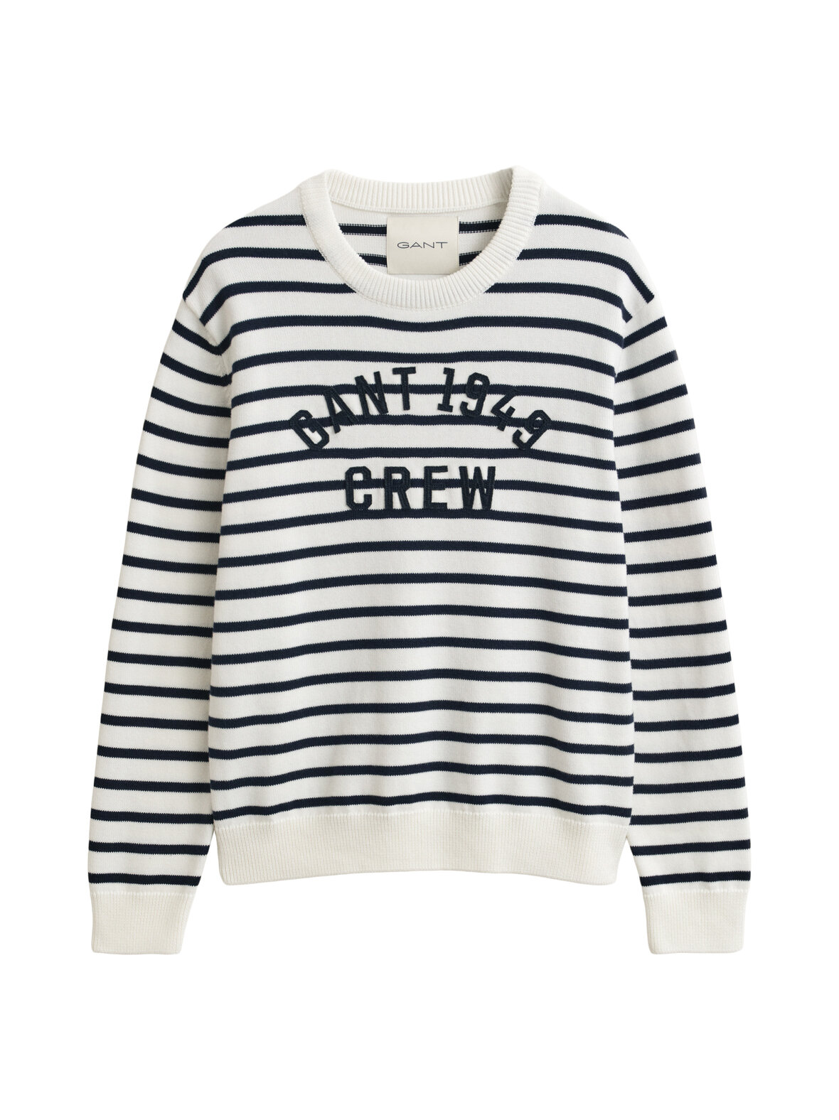 Breton stripe graphic c-neck -neule