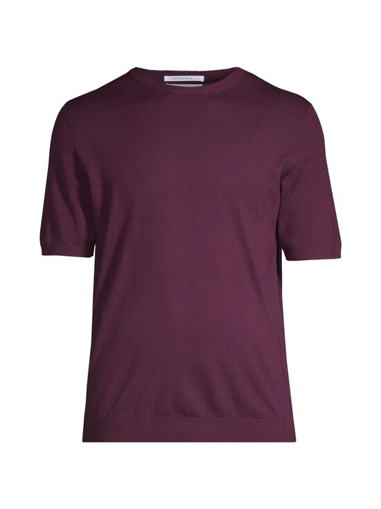 ESSENTIALS by Stockmann - Lühikeste varrukatega meriinovillane kudum Edward - BURGANDY,4F16768 (D5173934) | Stockmann - photo 1