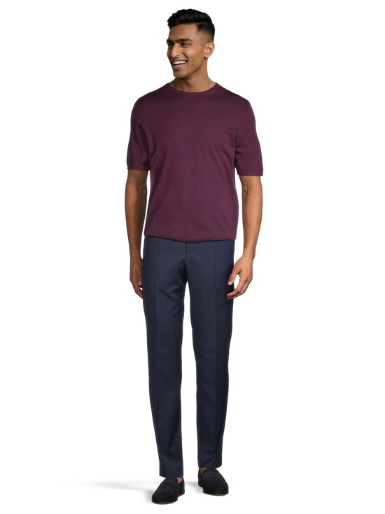 ESSENTIALS by Stockmann - Lühikeste varrukatega meriinovillane kudum Edward - BURGANDY,4F16768 (D5173934) | Stockmann - photo 2