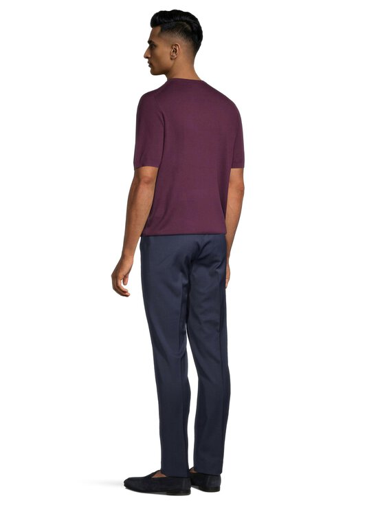 ESSENTIALS by Stockmann - Lühikeste varrukatega meriinovillane kudum Edward - BURGANDY,4F16768 (D5173934) | Stockmann - photo 3