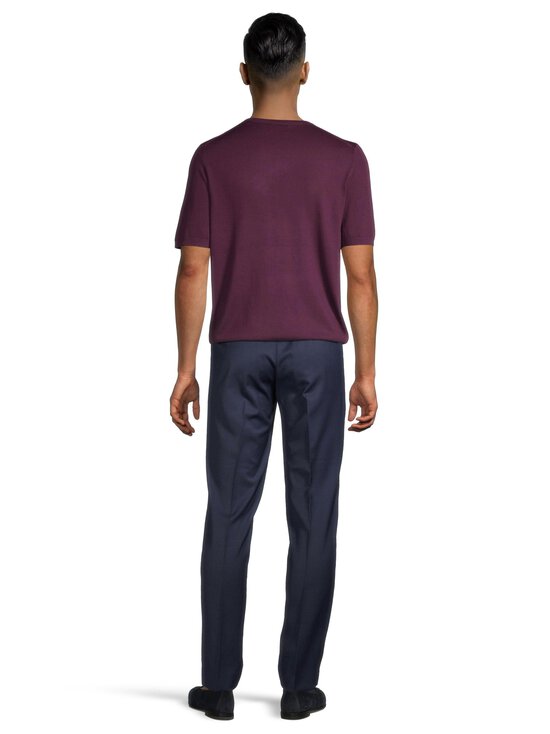 ESSENTIALS by Stockmann - Lühikeste varrukatega meriinovillane kudum Edward - BURGANDY,4F16768 (D5173934) | Stockmann - photo 4