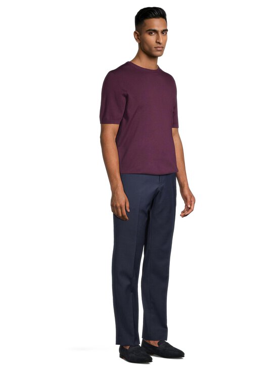 ESSENTIALS by Stockmann - Lühikeste varrukatega meriinovillane kudum Edward - BURGANDY,4F16768 (D5173934) | Stockmann - photo 5