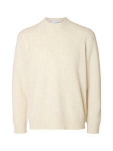 Selected - SlhReuben vilnas džemperis - EGRET DETAIL:MELANGE | Stockmann