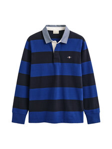 GANT - Regular Chambray Stripe Heavy Rugger -paita - 435 CRISP BLUE | Stockmann