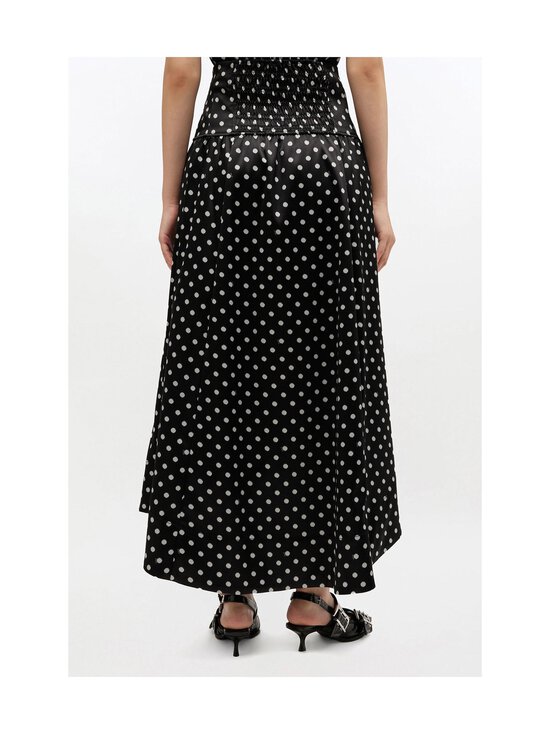 Ganni - Printed Double Corset -satiinihame - 099 BLACK | Stockmann - photo 4