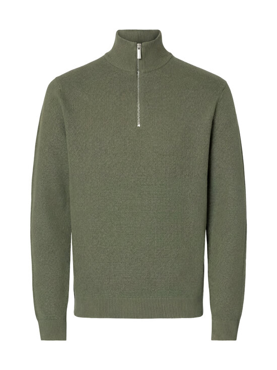 Selected - SlhDane Half Zip kokvilnas trikotāža - OLIVINE | Stockmann - photo 1