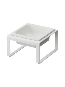 Yamazaki - Tower pet food bowl stand barības statīvs mājdzīvniekiem - WHITE | Stockmann