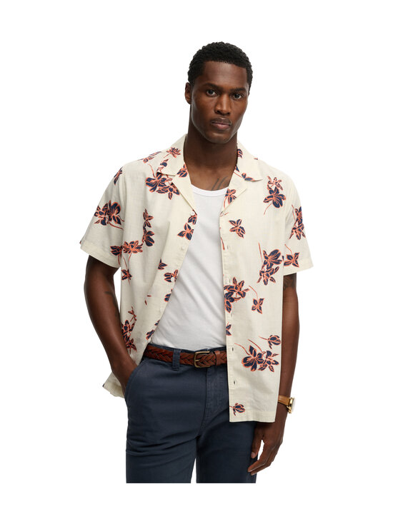 Superdry - Cabana Poolside -kauluspaita - J9O LOTUS FLOWER OFF WHITE | Stockmann - photo 1
