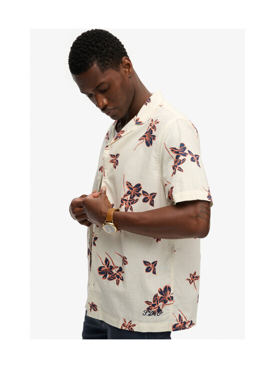 Superdry - Cabana Poolside -kauluspaita - J9O LOTUS FLOWER OFF WHITE | Stockmann - photo 3