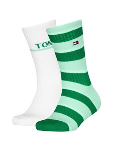 Tommy Hilfiger - Color Block zeķes 2 iepak. - 002 FADED GREEN | Stockmann