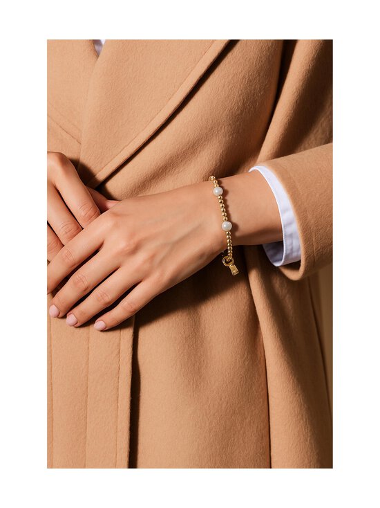 Lauren Ralph Lauren - Station Pearl Flex rokassprādze - GLD/WHITE | Stockmann - photo 3