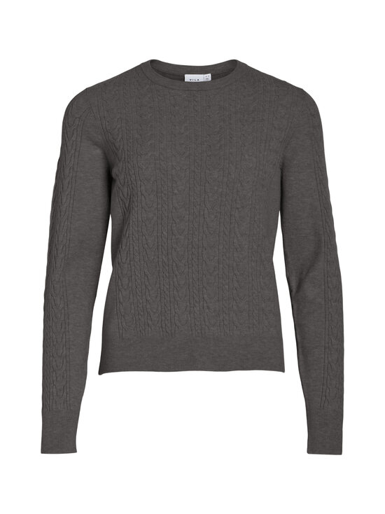 Vila - ViKerry-palmikkoneule - DARK GREY MELANGE | Stockmann - photo 1