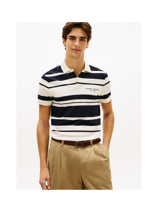 Tommy Hilfiger - Pique Multi Stripe polo krekls - 0A5 IVORY PETAL / DESERT SKY | Stockmann - photo 5