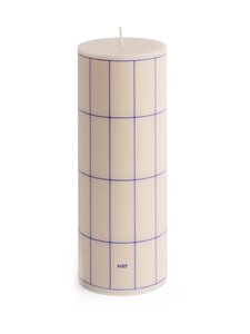 HAY - Column Medium Off White With Blue Grid svece - OFF-WHITE WITH BLUE GRID CHECK | Stockmann