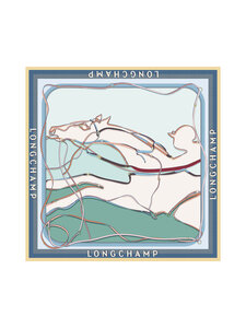 Longchamp - Soie-silkkihuivi 90 x 90 cm - 410 MINT | Stockmann