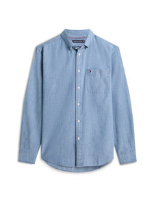 Tommy Hilfiger - Triiksärk Chambray Pocket Regular Fit - 0G0 MEDIUM BLUE CHAMBRAY | Stockmann