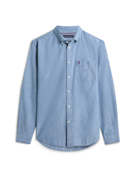 Tommy Hilfiger - Triiksärk Chambray Pocket Regular Fit - 0G0 MEDIUM BLUE CHAMBRAY | Stockmann - photo 1