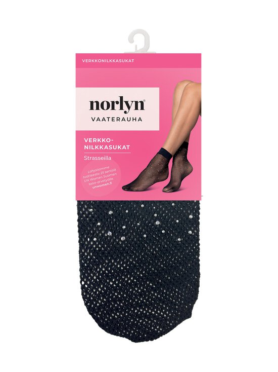 Norlyn - Vaaterauha Rhinestone -verkkonilkkasukat - 1210 BLACK | Stockmann - photo 2