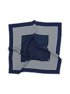 lescarf - Striped-silkkihuivi - NAVY &AMP; CREAM | Stockmann