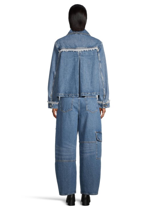 Ganni - Rigid Denim Lace Audri -farkut - 569 DARK BLUE VINTAGE | Stockmann - photo 4