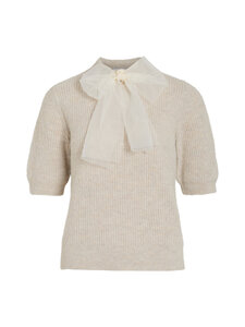 Vila - ViItza Bow -neule - SUPER LIGHT NATURAL MELAN DETAIL:DTM BOW | Stockmann