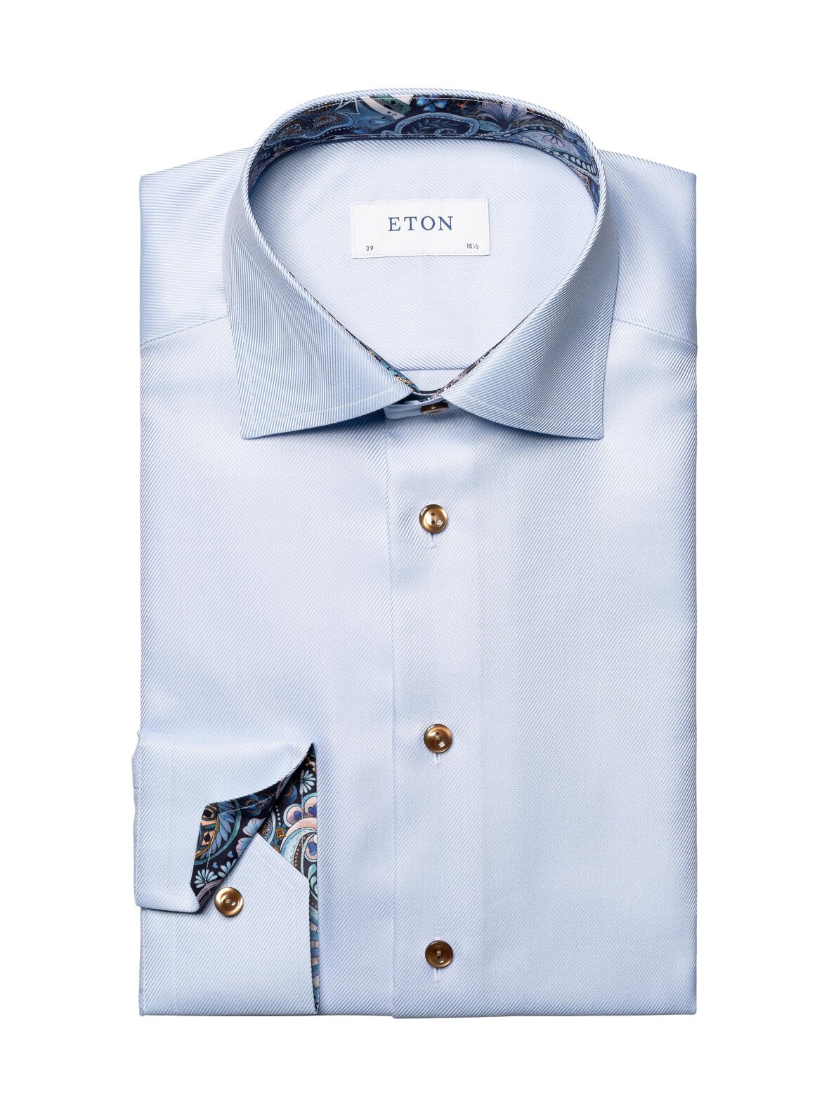 Eton Textured twill slim fit -kauluspaita