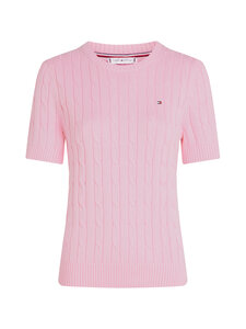 Tommy Hilfiger - Mini Cable adīts džemperis ar īsām piedurknēm - TOL CLASSIC PINK | Stockmann