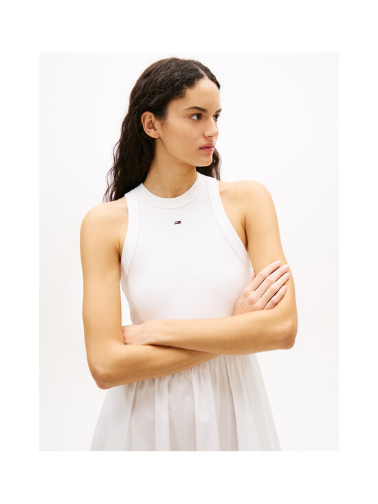 Tommy Jeans - Rib Poplin Tank -mekko - YBL ECRU | Stockmann - photo 4