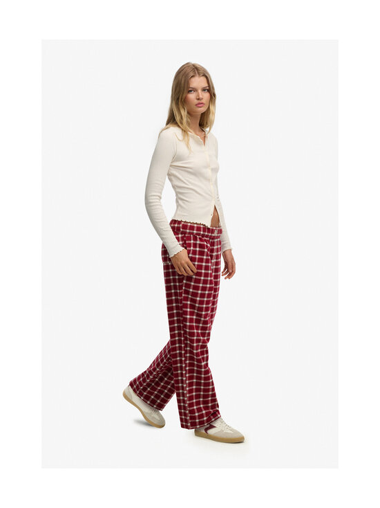 Superdry - Püksid Cotton Check Elastic - KRV BURGUNDY CHECK | Stockmann - photo 7