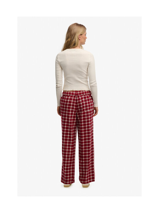 Superdry - Püksid Cotton Check Elastic - KRV BURGUNDY CHECK | Stockmann - photo 8