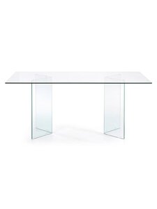 Kave Home - Burano-ruokapöytä kirkas lasi 180 x 90 cm - TRANSPR | Stockmann