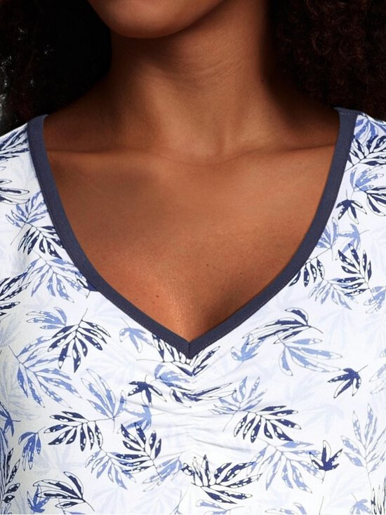 Damella - Nightdress Blue Leaves - 020 NAVY - photo 4 Damella - Nightdress Blue Leaves - 020 NAVY | Stockmann - photo 4