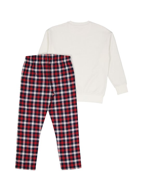 BASIC by Stockmann - Nathan-pyjama 2-osainen - RED CHECK/SOFT WHITE | Stockmann - photo 2