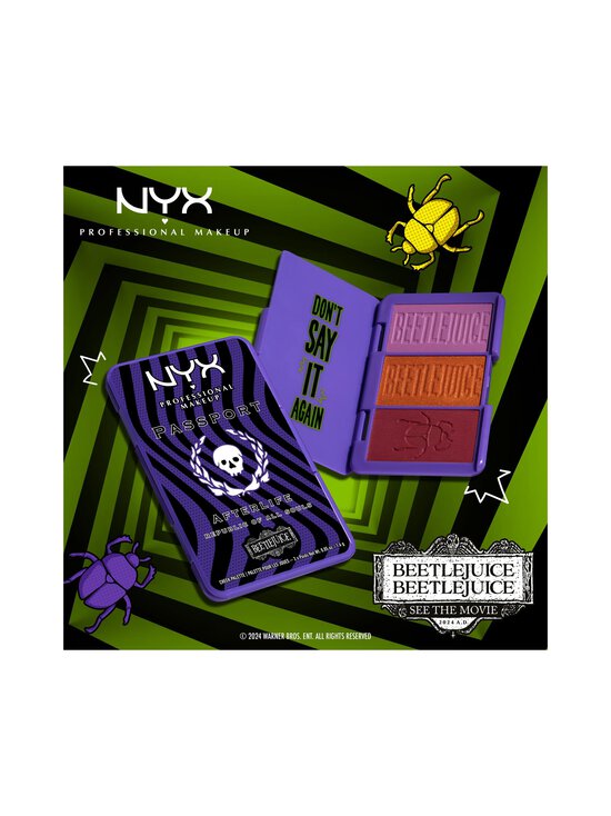 NYX Professional Makeup - Beetlejuice Afterlife Passport Cheek Palette -poskipunapaletti - NOCOL - photo 7 NYX Professional Makeup - Beetlejuice Afterlife Passport Cheek Palette -poskipunapaletti - NOCOL | Stockmann - photo 7