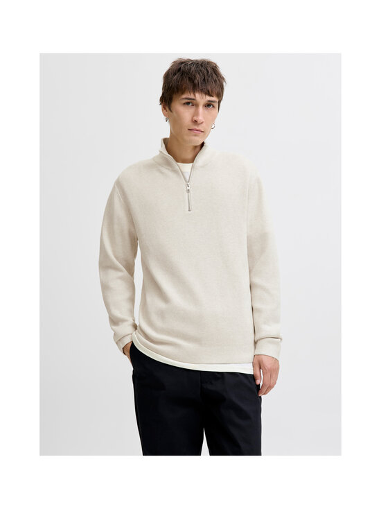 Jack & Jones - Kampsun JprBla Milano Stitch Half Zip - CLOUD DANCER DETAIL:MELANGE | Stockmann - photo 2