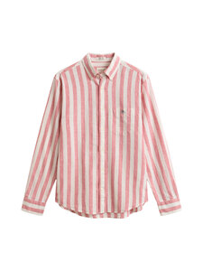 GANT - Regular Cotton Linen svītrains krekls - 622 ROSE PINK | Stockmann