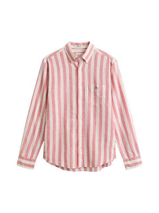 GANT - Regular Cotton Linen svītrains krekls - 622 ROSE PINK | Stockmann - photo 1