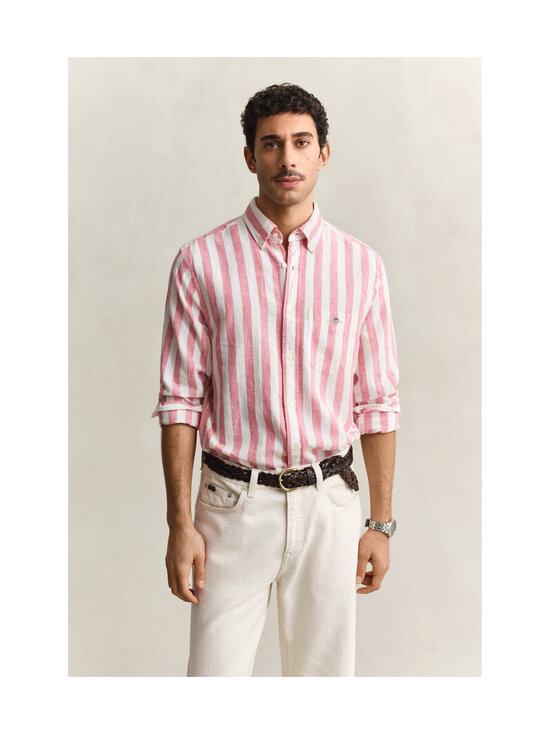 GANT - Regular Cotton Linen svītrains krekls - 622 ROSE PINK | Stockmann - photo 2