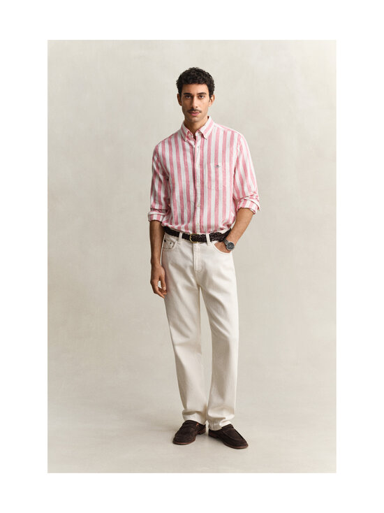 GANT - Regular Cotton Linen svītrains krekls - 622 ROSE PINK | Stockmann - photo 5