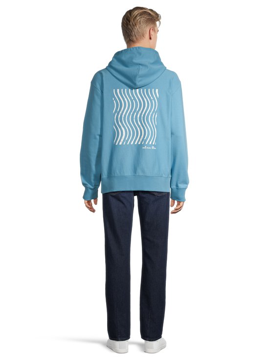 Calvin Klein Jeans - Terry Script Full Zip jaka ar kapuci - VF5 BLUE STEAM | Stockmann - photo 3