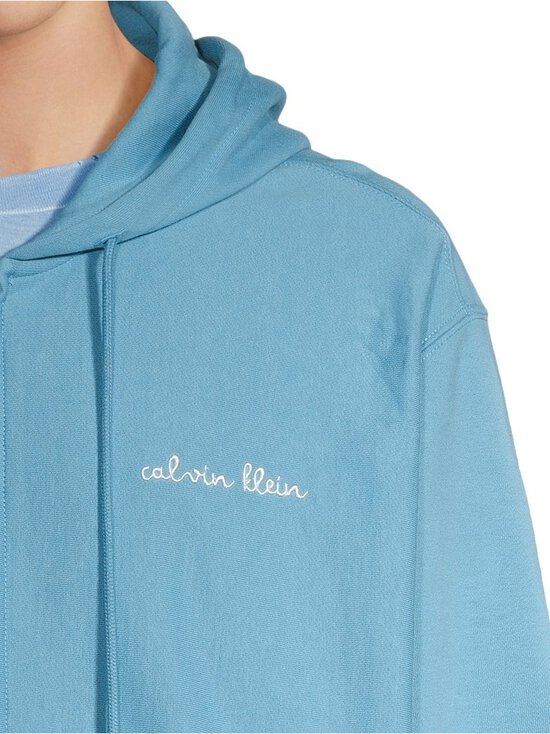 Calvin Klein Jeans - Terry Script Full Zip jaka ar kapuci - VF5 BLUE STEAM | Stockmann - photo 4