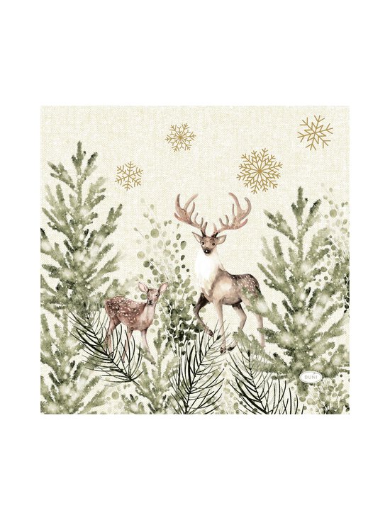 Duni - Elegant Deer -paperilautasliinat 20 kpl - CREAM | Stockmann - photo 1
