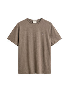 GANT - Regular Shield t-paita - 294 DARK HAZELNUT MELANGE | Stockmann