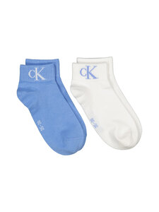 Calvin Klein - Quarter Monogram -sukat 2-pack - 013 SKY BLUE | Stockmann