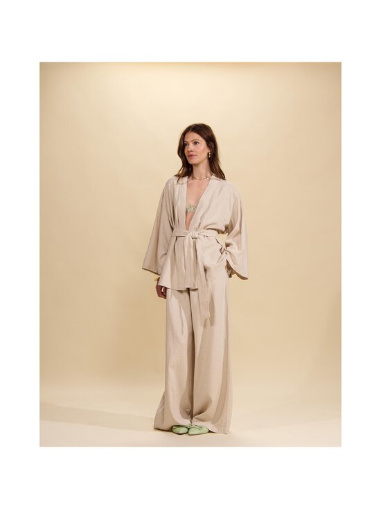 Essenza - Mina Uni Kimono - lyhyt aamutakki - NATURAL LINEN | Stockmann - photo 4