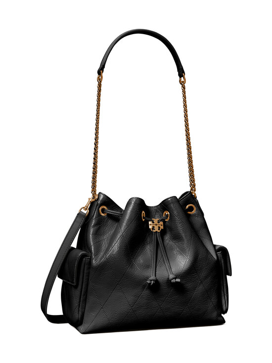 Tory Burch - Charlie Quilted Drawstring Shoulder -nahkalaukku - BLACK | Stockmann - photo 2