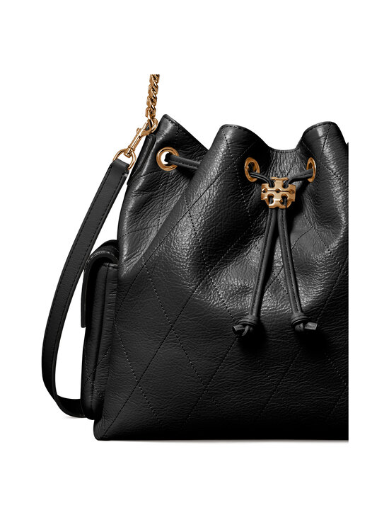 Tory Burch - Charlie Quilted Drawstring Shoulder -nahkalaukku - BLACK | Stockmann - photo 3