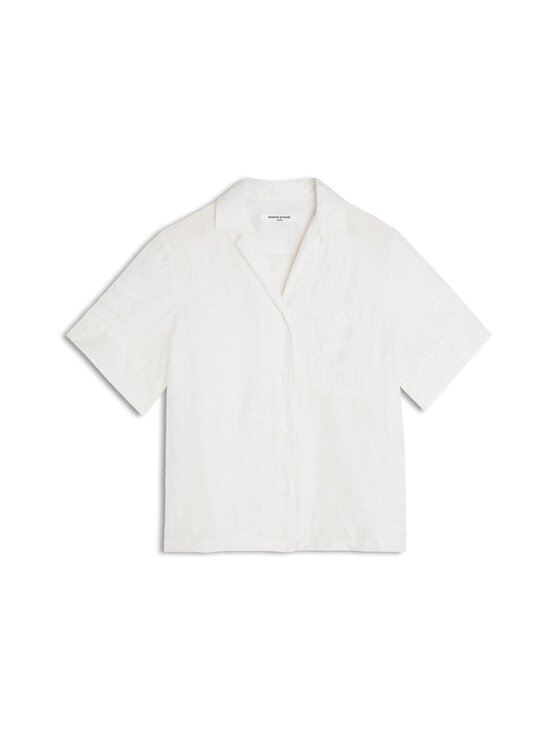 Maison Kitsuné - Parisian Map Sheer Resort -paitapusero - P100 WHITE | Stockmann - photo 1